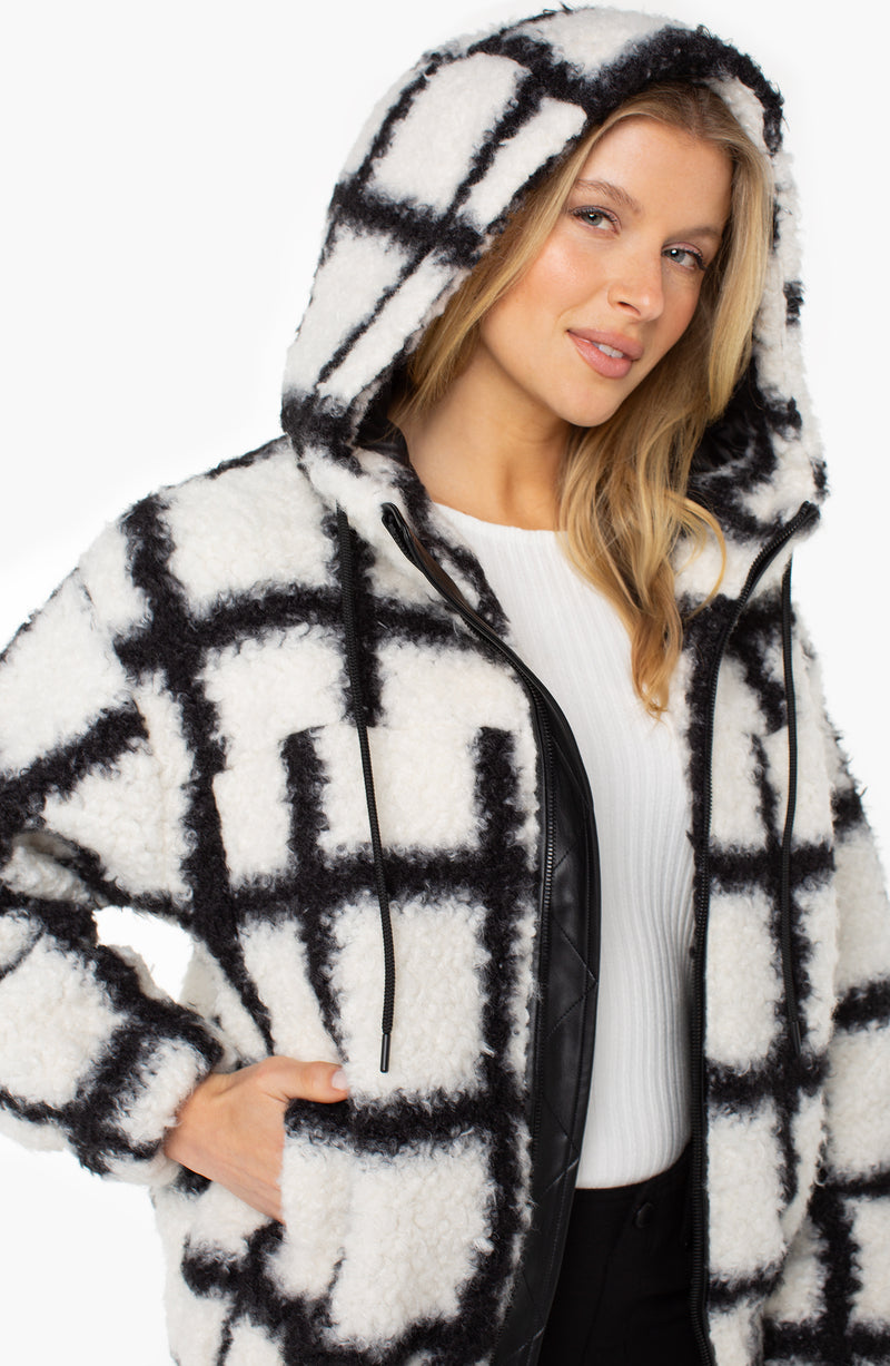 Liverpool Zip Up Hoodie | Black/White