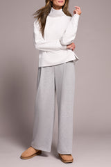 Tribal Funnel Neck Top | Frost Grey