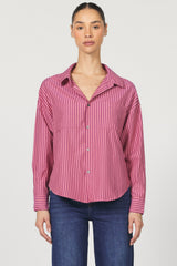 Dear John Denim Adrianna Long Sleeve Button Up | Lilas Stripe