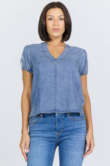 Dear John Denim Chaya Top | Blue Steel