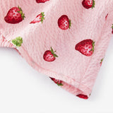 Milkbarn Strawberry Ruffle Collar One Piece Dress