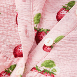 Milkbarn Strawberry Ruffle Collar One Piece Dress