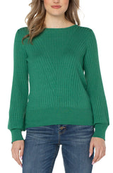 Liverpool Long Sleeve Crew Neck Sweater Emerald Heather