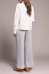 Tribal Funnel Neck Top | Frost Grey