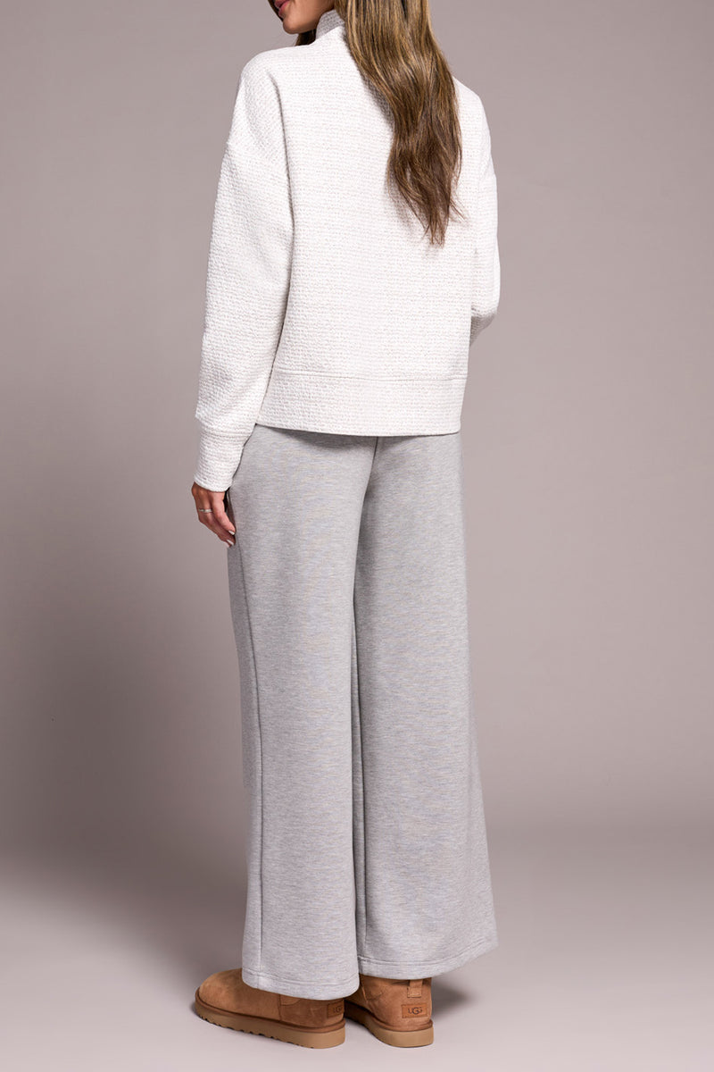 Tribal Funnel Neck Top | Frost Grey
