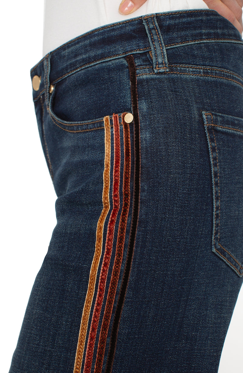 Liverpool Stride Wide Leg with Velvet Trim | Eastmoor