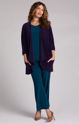 Sympli Matrix Cardigan-Blackberry