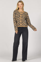 Dear John Denim Amina Button Up Sweater | Leopard