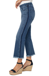 Liverpool Gia Glider Crop Flare with Fray Shadow | Tacoma