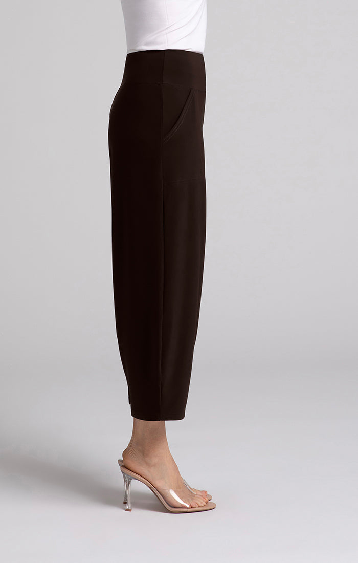 Sympli Narrow Lantern Pant-Chocolate