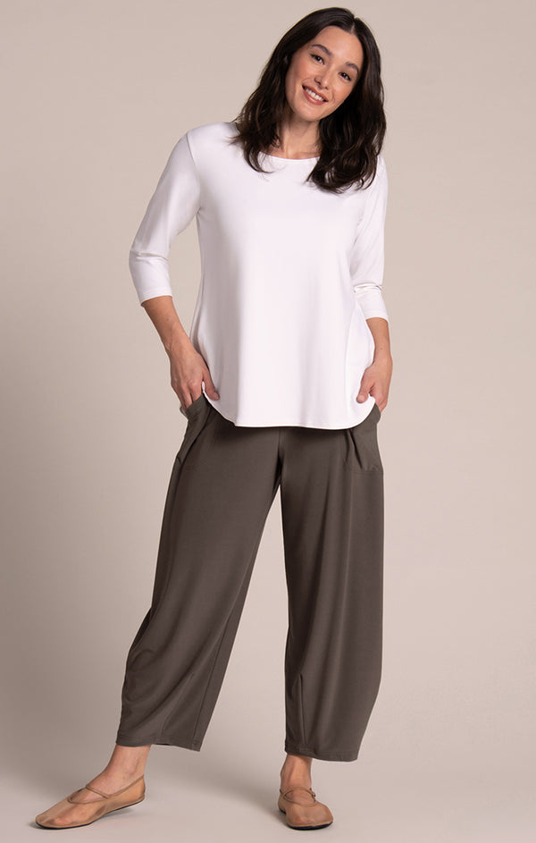 Sympli Narrow Lantern Pant |Tapenade