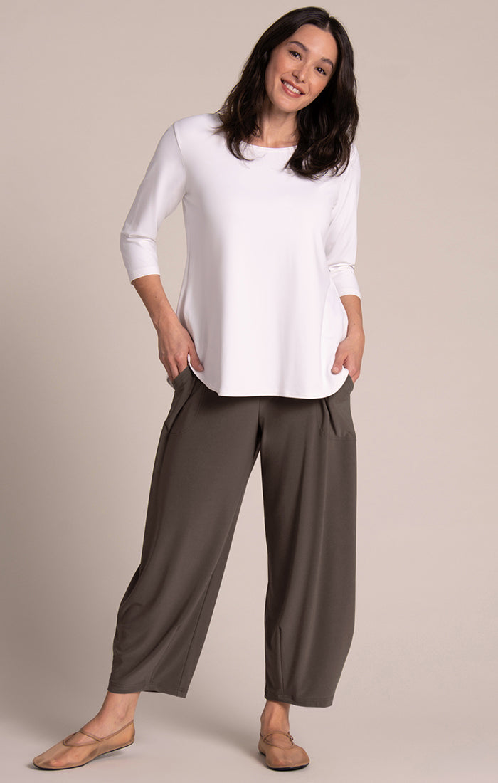 Sympli Narrow Lantern Pant |Tapenade