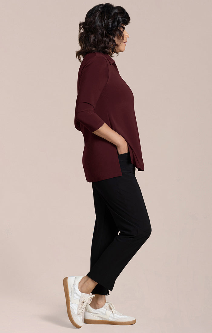 Sympli Weekender Top | Melange Varsity