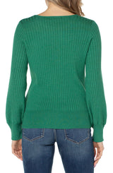 Liverpool Long Sleeve Crew Neck Sweater Emerald Heather