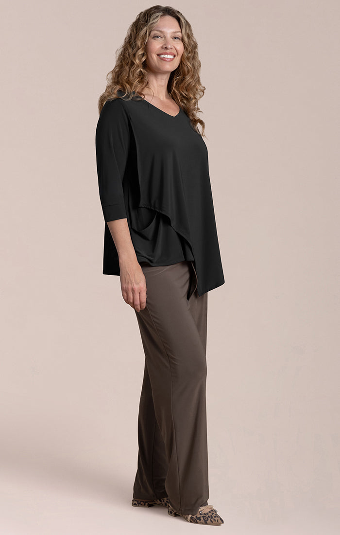 Sympli Suitable Secret Pocket Top | Black
