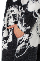 Liverpool Open Front Coatigan | Black/White Floral
