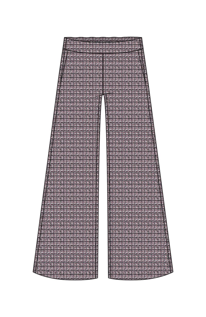 Liverpool   Mabel Pull-on Crop Stovepipe Pant | Wine Plaid
