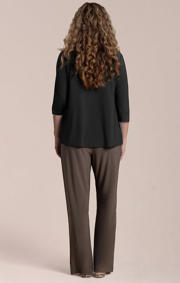 Sympli Suitable Secret Pocket Top | Black
