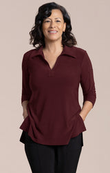 Sympli Weekender Top | Melange Varsity