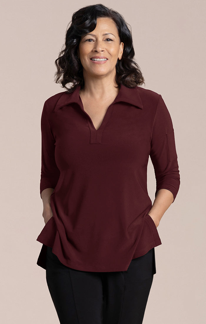 Sympli Weekender Top | Melange Varsity