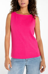 Liverpool Sleeveless Boat Neck | Diva Pink
