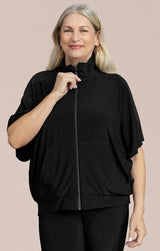 Sympli Wing Woman Zip Up | Black