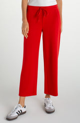 Liverpool Pull-On Wide Leg Crop| Fire Brick