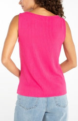 Liverpool Sleeveless Boat Neck | Diva Pink