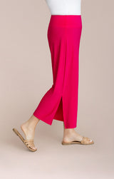 Sympli Side Slit Wide Capri | Hot Pink