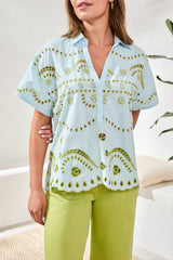 Tribal Popover Embroider Blouse