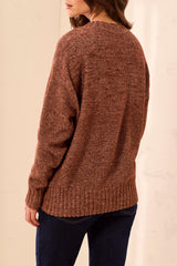 Tribal Crew Neck High Low Sweater | Hot Chocolate
