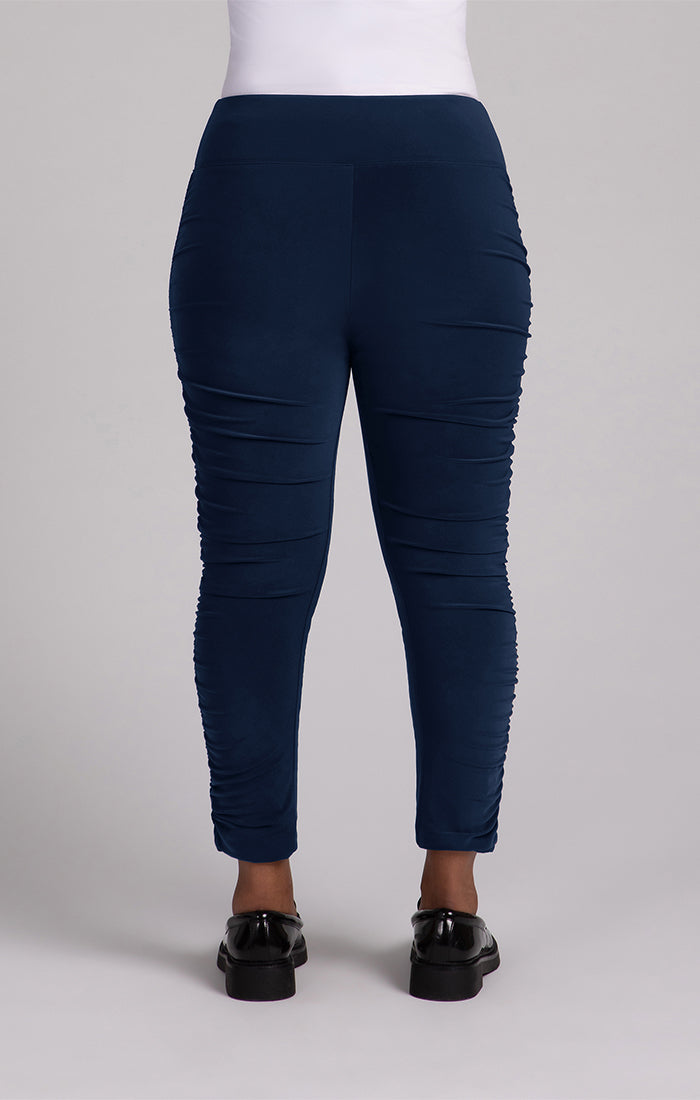 Sympli Ruched Skinny Pant-Navy