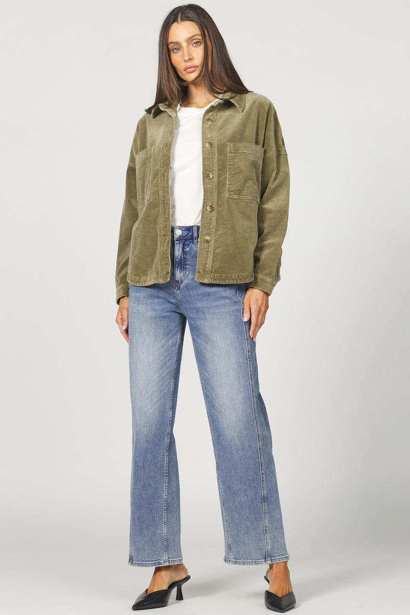 Dear John Denim Gina Button Front Jacket | Olive Branch