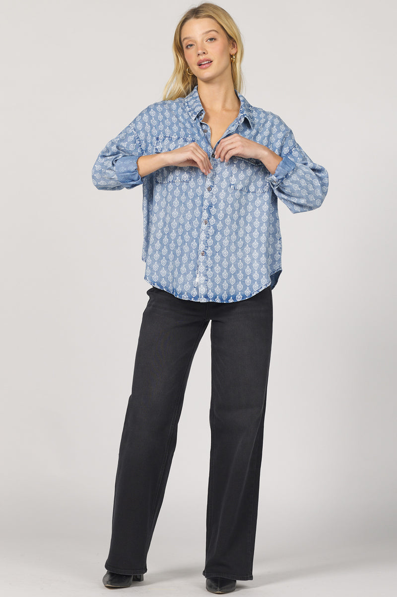 Dear John Denim Adrianna Long Sleeve Button Up | Tulip Crest