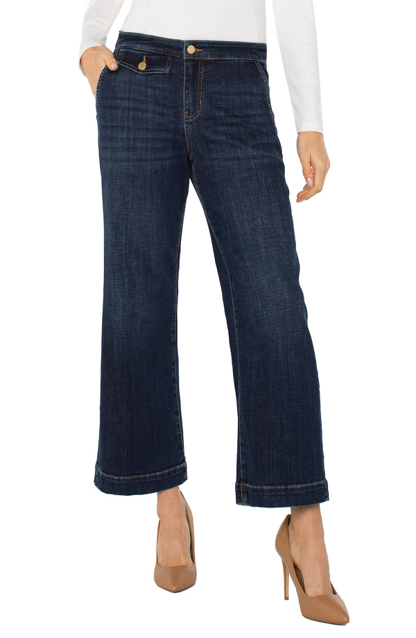 Liverpool Stride Wide Leg with Trouser Details | Albany