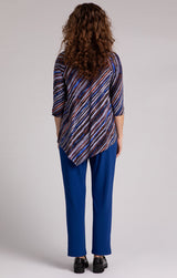 Sympli Raglan Handkerchief Top-Elemental Stripes