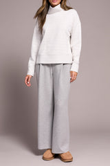 Tribal Funnel Neck Top | Frost Grey