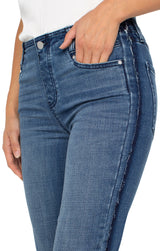 Liverpool Gia Glider Crop Flare with Fray Shadow | Tacoma