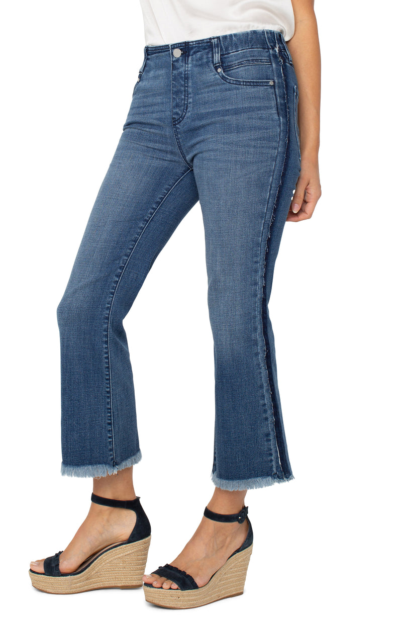Liverpool Gia Glider Crop Flare with Fray Shadow | Tacoma