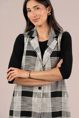 Sympli Cloud Long City Vest Print