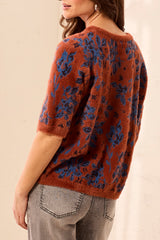 Tribal Elbow Sleeve Crew Neck Sweater | Maple
