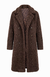 Liverpool Raglan Sleeve Double Breasted Coat | Teddy Brown