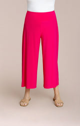 Sympli Side Slit Wide Capri | Hot Pink
