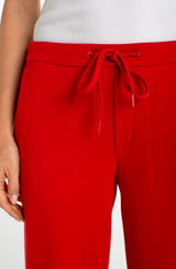 Liverpool Pull-On Wide Leg Crop| Fire Brick