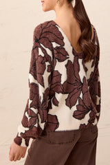 Tribal Wear 2 Ways Front to Back Sweater | Saddle Brown