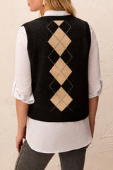 Tribal Sweater Vest | Black