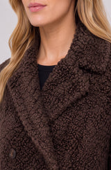Liverpool Raglan Sleeve Double Breasted Coat | Teddy Brown