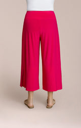 Sympli Side Slit Wide Capri | Hot Pink