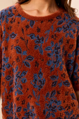 Tribal Elbow Sleeve Crew Neck Sweater | Maple