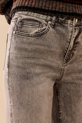 Tribal Brooke Cuffed Palazzo Jeans | Basalt